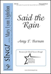 Said the Rain Three-Part Mixed choral sheet music cover